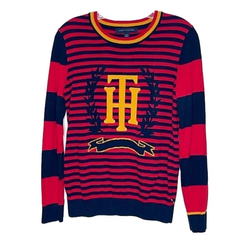 ❤️ 🆕 TOMMY HILFIGER Striped Sweater Size SP - Picture 5 of 5